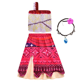 Fantasia Conjunto Infantil Disney - Moana 2 Coroa de flores 2024