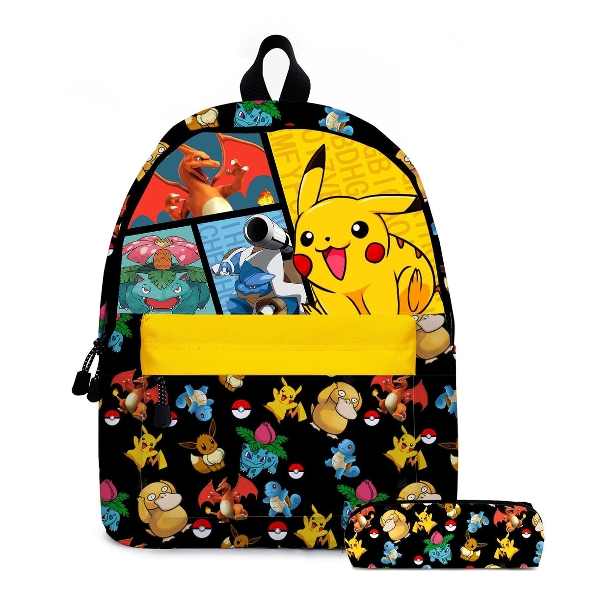 Kit Mochila + Estojo Escolar Infantil Pokémon
