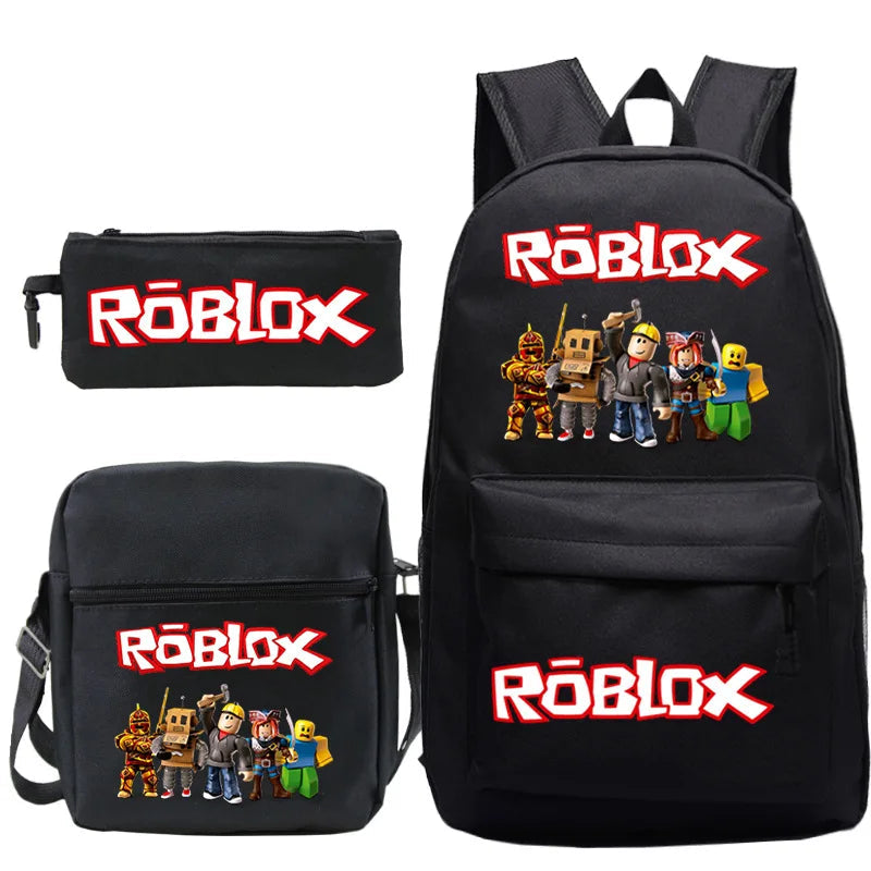 Mochila Infantil Roblox - Promoção Lancheira e Estojo de Brinde