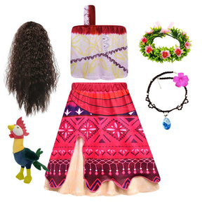 Fantasia Conjunto Infantil Disney - Moana 2 Coroa de flores 2024